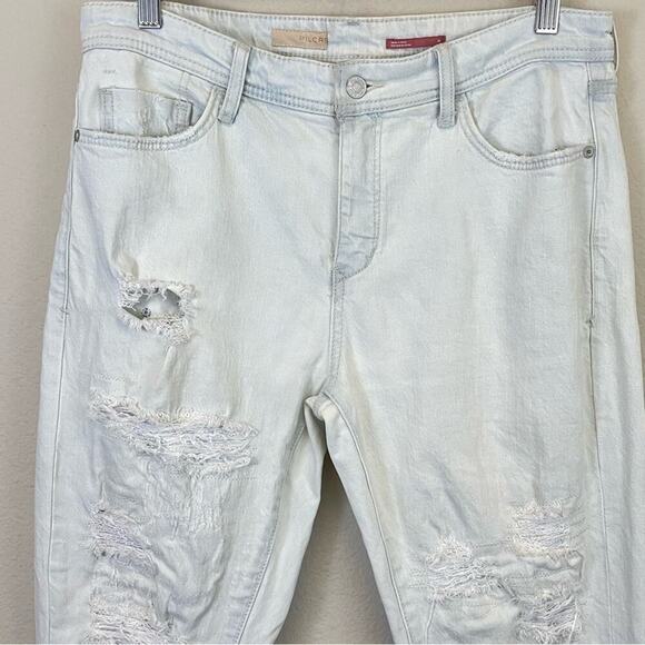 Pilcro Distressed Mid-Rise Slim Boyfriend Jeans in Ocean Studio Size 29 - Picture 5 of 15